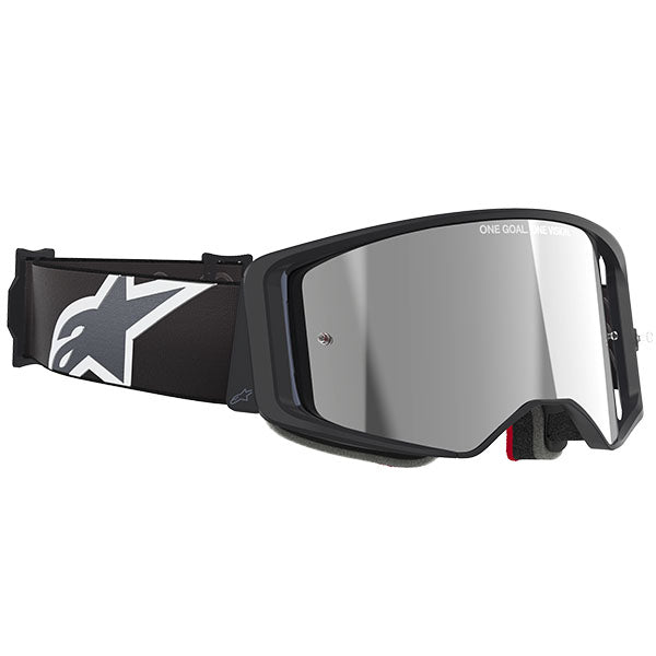 Product image of Alpinestars BTO Sports 0025 5100325 1513 d2 Supertech Corp Goggle Abs V Black Grey Mirror Silver motocross goggles showing frame design, lens style, and colorway