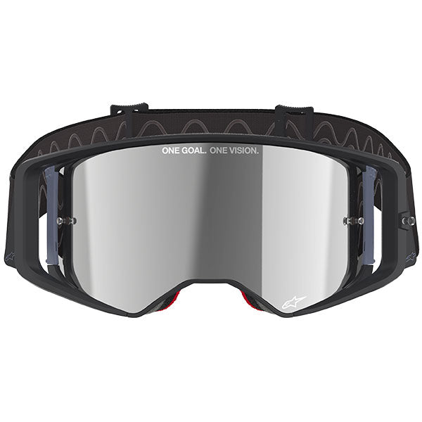 Product image of Alpinestars BTO Sports 0026 5100325 1513 d1 Supertech Corp Goggle Abs V Black Grey Mirror Silver motocross goggles showing frame design, lens style, and colorway