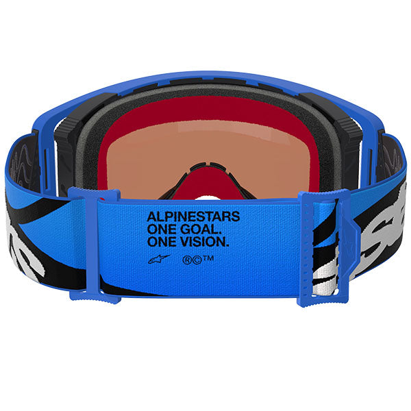 Product image of Alpinestars BTO Sports 0036 5100625 7271 b Supertech Stream Goggle Abs V Blue Mirror Blue motocross goggles showing frame design, lens style, and colorway