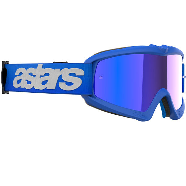 Product image of Alpinestars BTO Sports 0039 5140425 7271 d2 Vision Youth Blaze Goggle Blue Mirror Blue motocross goggles showing frame design, lens style, and colorway