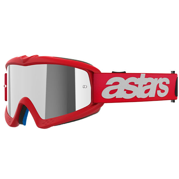 Product image of Alpinestars BTO Sports 0042 5140425 3094 f Vision Youth Blaze Goggle Red Mirror Silver motocross goggles showing frame design, lens style, and colorway