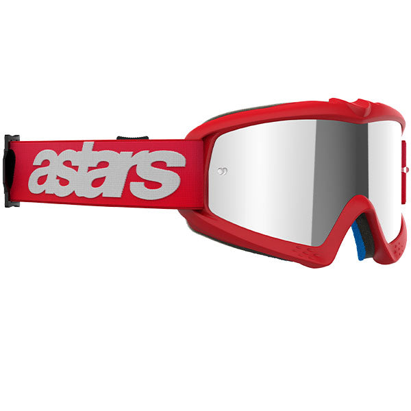 Product image of Alpinestars BTO Sports 0043 5140425 3094 d2 Vision Youth Blaze Goggle Red Mirror Silver motocross goggles showing frame design, lens style, and colorway
