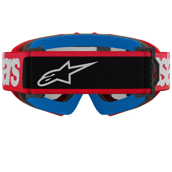 Product image of Alpinestars BTO Sports 0045 5140425 3094 b Vision Youth Blaze Goggle Red Mirror Silver motocross goggles showing frame design, lens style, and colorway