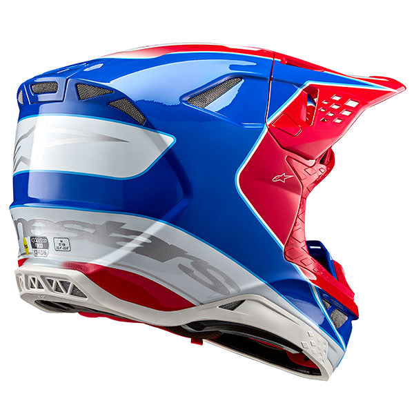 product view, lightweight off‑road motorcycle helmet with ventilation and impact protection