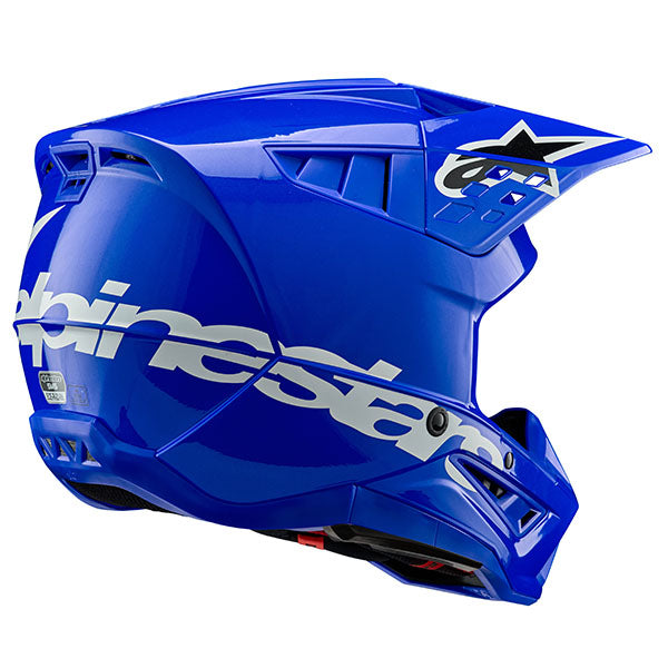 Bright Red Glossy product view, lightweight off‑road motorcycle helmet with ventilation and impact protection