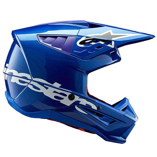 Bright Red Glossy product view, lightweight off‑road motorcycle helmet with ventilation and impact protection