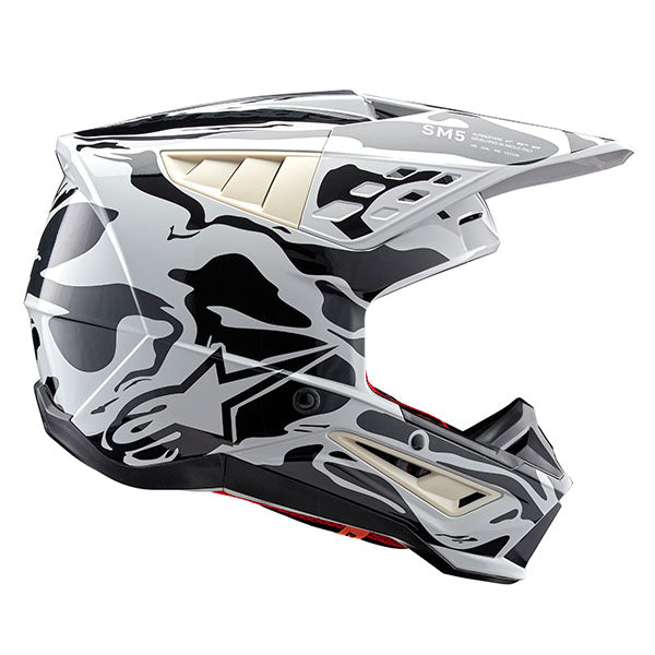 Cool Gray/Dark Gray Glossy product view, lightweight off‑road motorcycle helmet with ventilation and impact protection