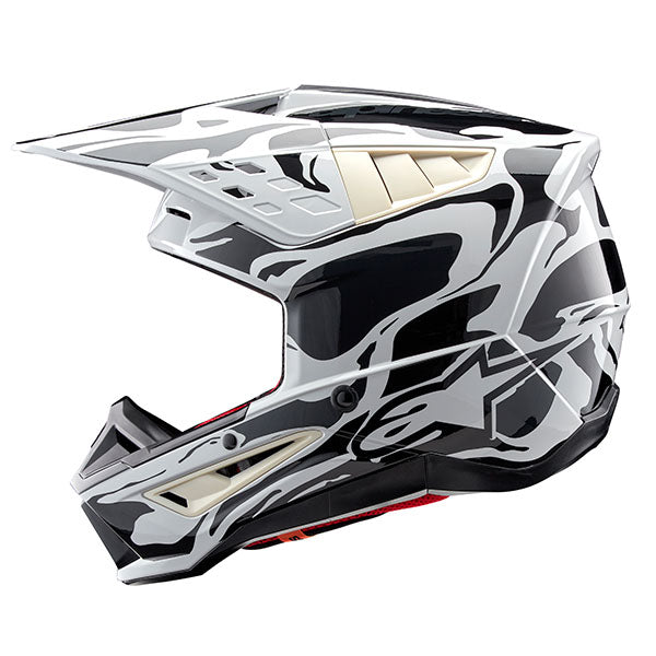Warm Gray/Celadon/Green Glossy product view, lightweight off‑road motorcycle helmet with ventilation and impact protection