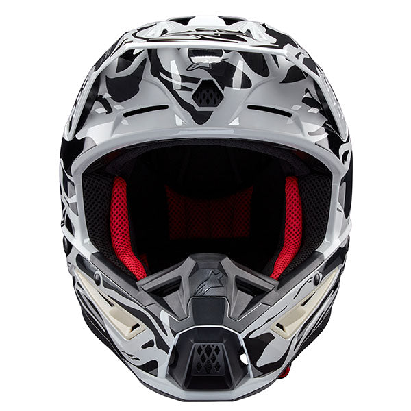 Warm Gray/Celadon/Green Glossy product view, lightweight off‑road motorcycle helmet with ventilation and impact protection