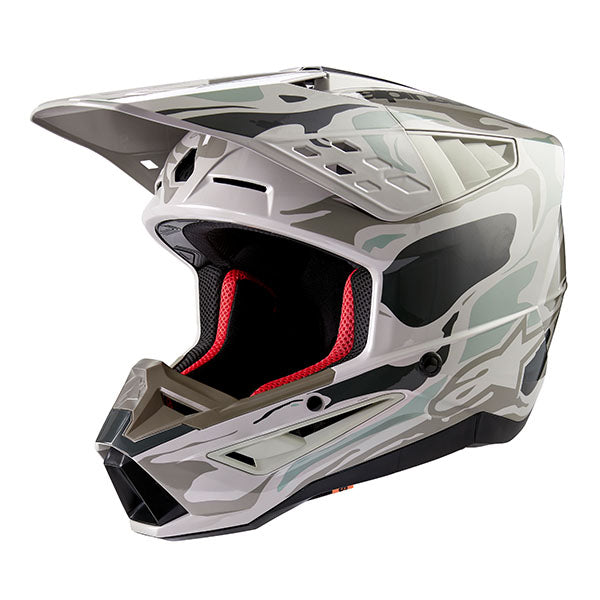 Dark Brown/Kangaroo Matte product view, lightweight off‑road motorcycle helmet with ventilation and impact protection