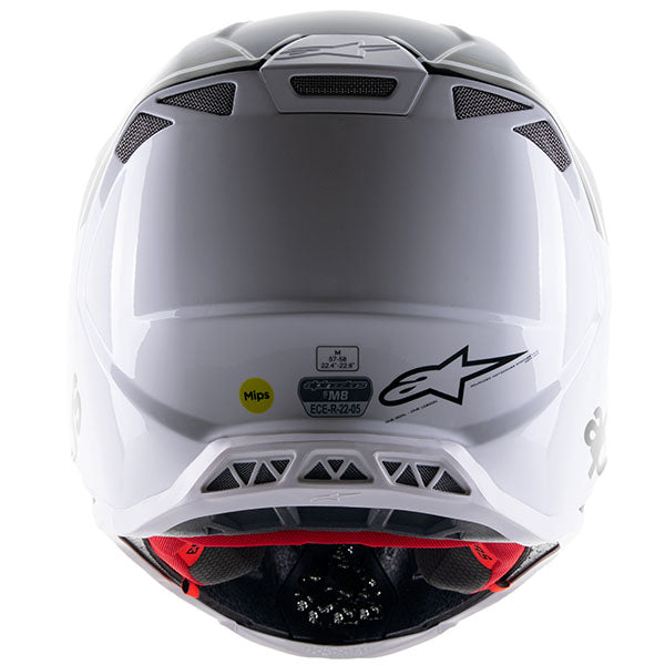 Black / White product view, lightweight off‑road motorcycle helmet with ventilation and impact protection