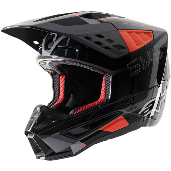 Sand/Tangerine/Camo product view, lightweight off‑road motorcycle helmet with ventilation and impact protection