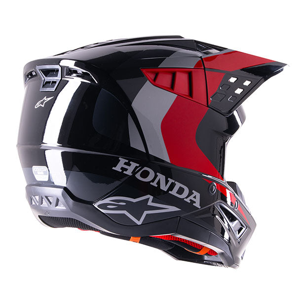 White/Blue/Red product view, lightweight off‑road motorcycle helmet with ventilation and impact protection