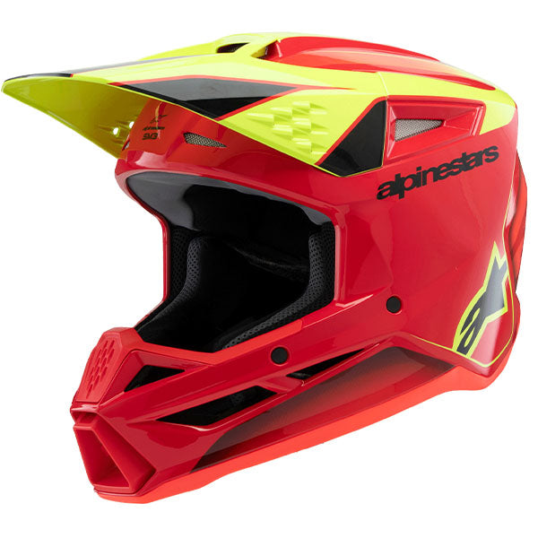 product view, lightweight off‑road motorcycle helmet with ventilation and impact protection