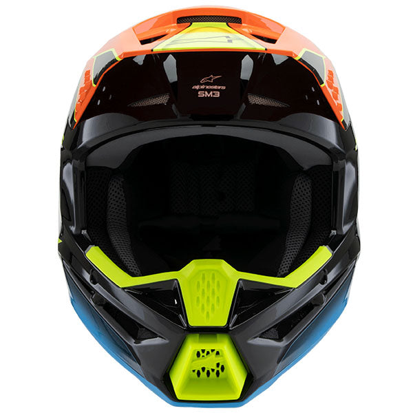 Red/Yellow/Black product view, lightweight off‑road motorcycle helmet with ventilation and impact protection