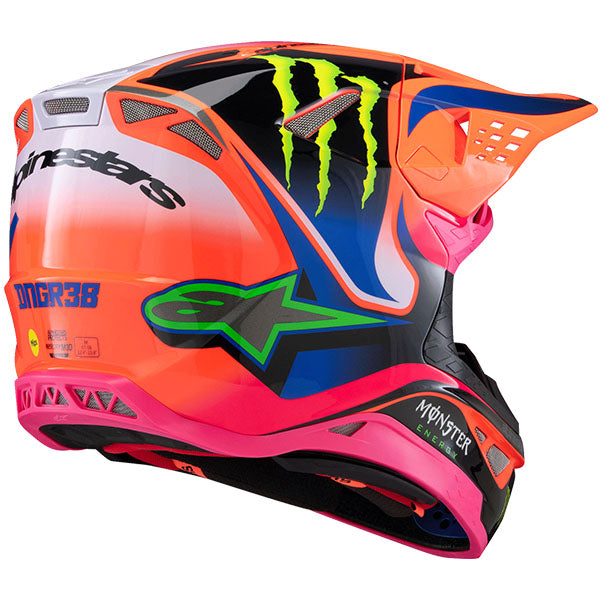 product view, lightweight off‑road motorcycle helmet with ventilation and impact protection