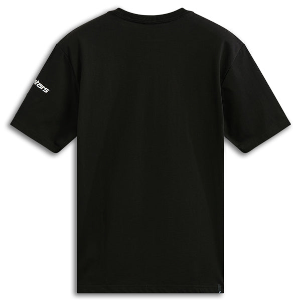 High-resolution studio image of Alpinestars Frontal CSF Tee; showing tee fit, printed graphics, and crew neckline; SKU 482-76405S; Sizes: S-2XL