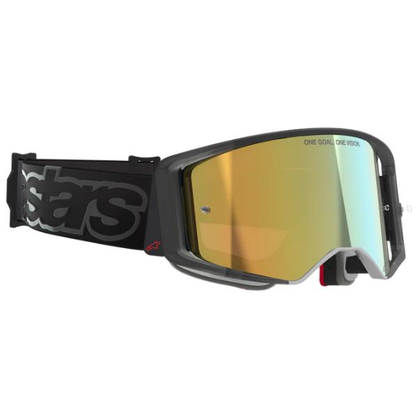 26013936, Alpinestars, Supertech Vision Vista Goggles, Black, Mirror Gold, Purple Fluo/Pink, Mirror Blue product photo