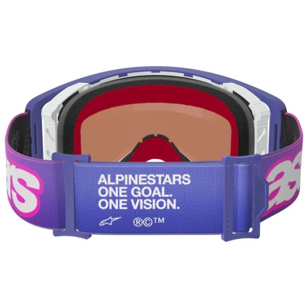 26013936, Alpinestars, Supertech Vision Vista Goggles, Black, Mirror Gold, Purple Fluo/Pink, Mirror Blue product photo