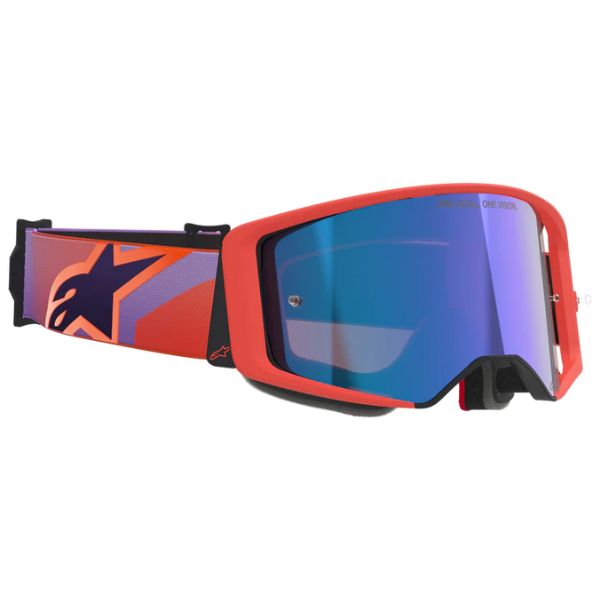26013940, Alpinestars, Supertech Vision Corp Goggles, Hot Coral/Purple, Mirror Blue product photo
