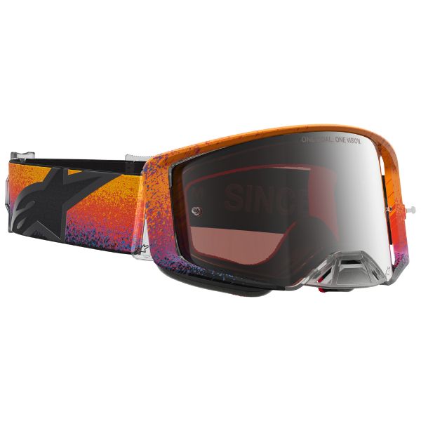 5101327-3232-O/S - Alpinestars - Supertech LE Black Hole Goggles - color: Fire Red/Black Mirror product photo
