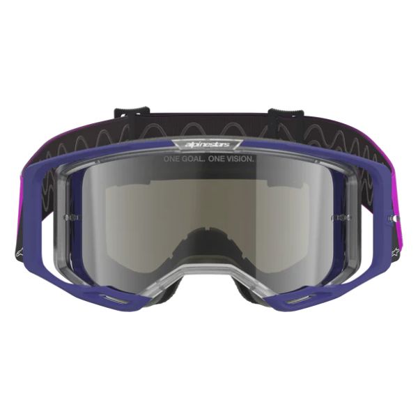 26013947, Alpinestars, Vision 8 Corp Goggles, Purple Light/Gray, Mirror Silver, Purple/Yellow Fluo, Mirror Blue product photo