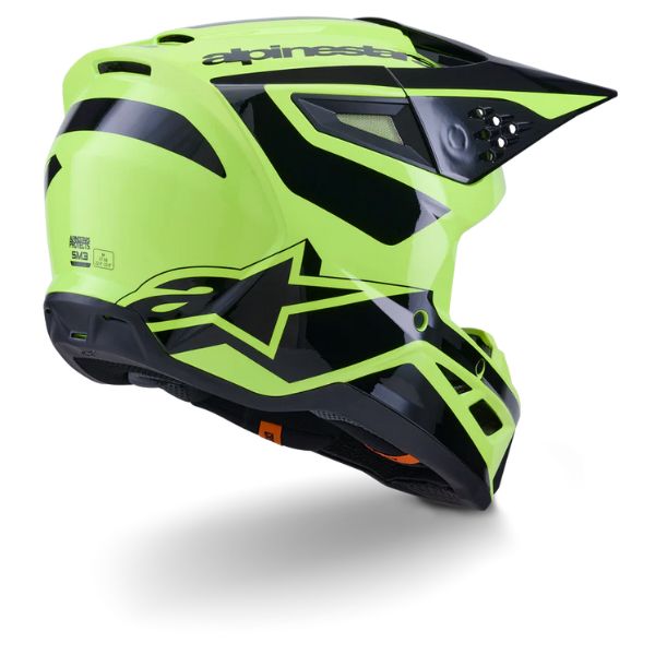 product view, lightweight off‑road motorcycle helmet with ventilation and impact protection