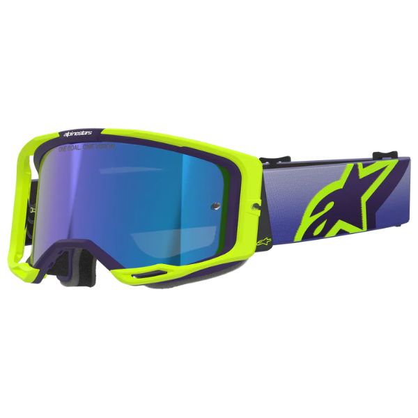 26013946, Alpinestars, Vision 8 Corp Goggles, Purple Light/Gray, Mirror Silver, Purple/Yellow Fluo, Mirror Blue product photo