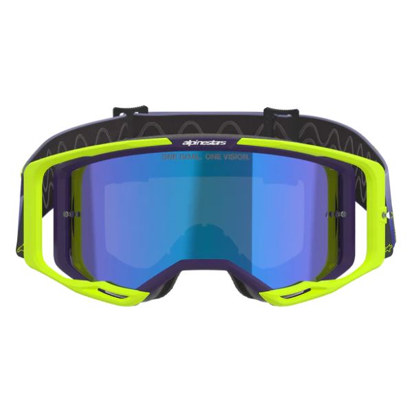 26013946, Alpinestars, Vision 8 Corp Goggles, Purple Light/Gray, Mirror Silver, Purple/Yellow Fluo, Mirror Blue product photo