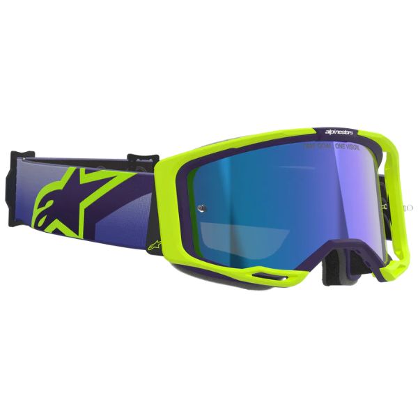 26013946, Alpinestars, Vision 8 Corp Goggles, Purple Light/Gray, Mirror Silver, Purple/Yellow Fluo, Mirror Blue product photo