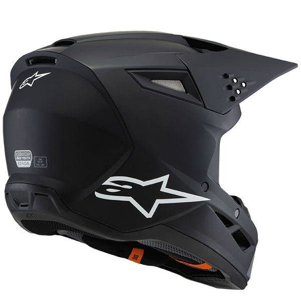 product view, lightweight off‑road motorcycle helmet with ventilation and impact protection