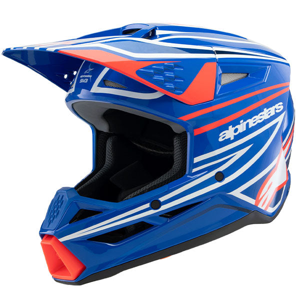 product view, lightweight off‑road motorcycle helmet with ventilation and impact protection