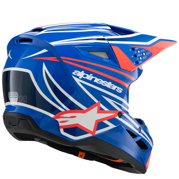 product view, lightweight off‑road motorcycle helmet with ventilation and impact protection