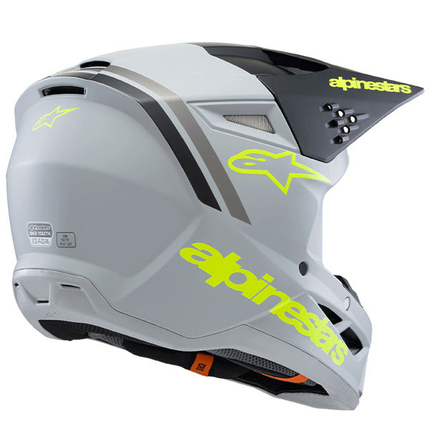 product view, lightweight off‑road motorcycle helmet with ventilation and impact protection