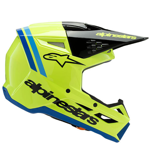 Gray/Black/Yellow product view, lightweight off‑road motorcycle helmet with ventilation and impact protection