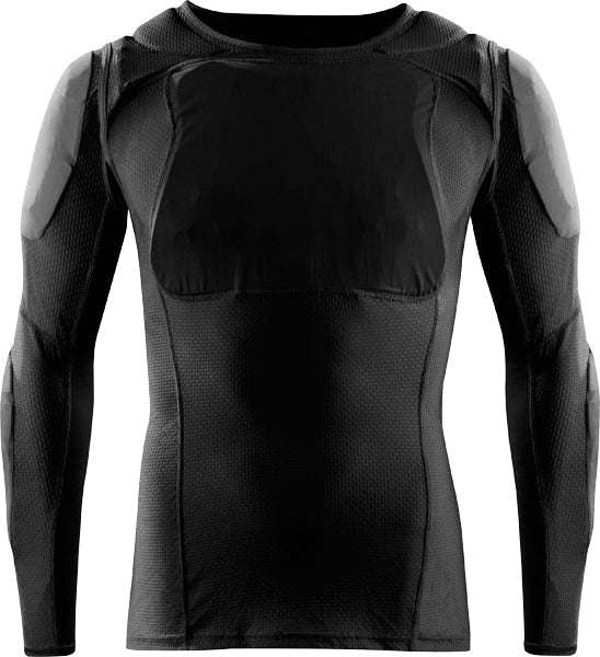 Fox Racing Base Frame Pro front angle view in SM sizes Black SKU 21791-001-S. Base Layer Shirt | Available at BTO Sports