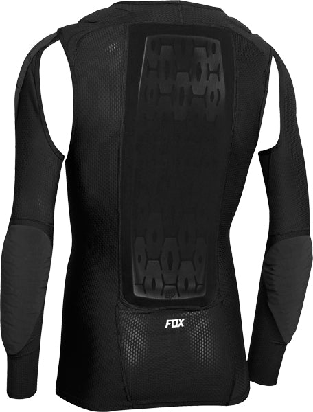Fox Racing Base Frame Pro side view in SM sizes Black SKU 21791-001-S. Base Layer Shirt | Available at BTO Sports