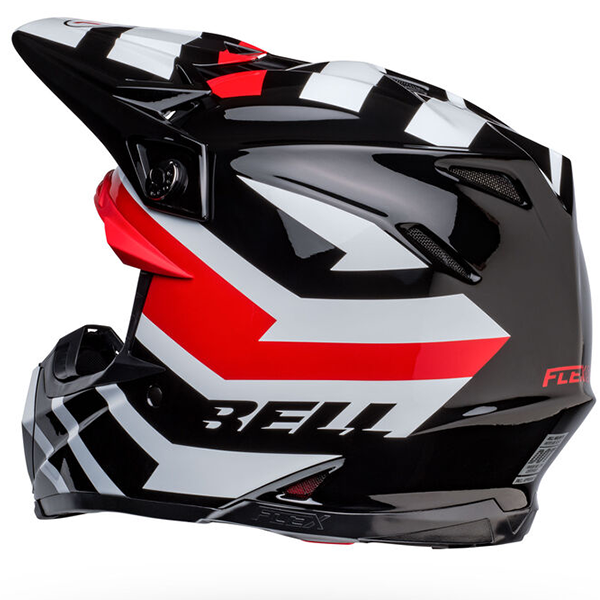 motorcycle helmet, rear view, showing aerodynamic shell design, ventilation ports, and secure retention system built for rider comfort and protection. SKU 07150246.