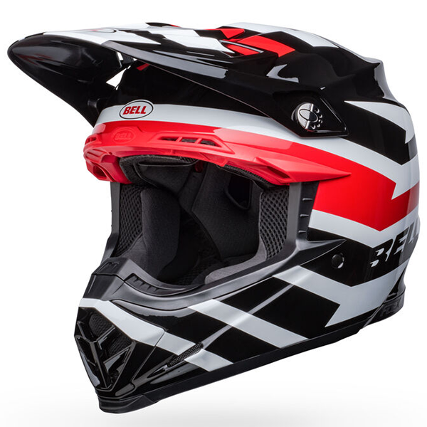 motorcycle helmet, front view, showing aerodynamic shell design, ventilation ports, and secure retention system built for rider comfort and protection