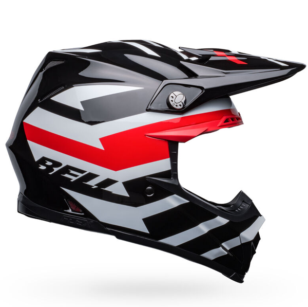 motorcycle helmet, angled view, showing aerodynamic shell design, ventilation ports, and secure retention system built for rider comfort and protection. SKU 07150245.