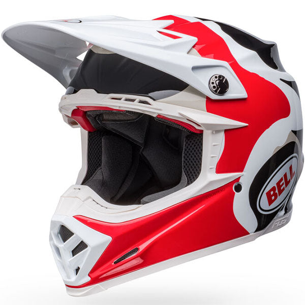 motorcycle helmet, front view, showing aerodynamic shell design, ventilation ports, and secure retention system built for rider comfort and protection. SKU 07150255.