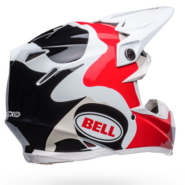 motorcycle helmet, rear view, showing aerodynamic shell design, ventilation ports, and secure retention system built for rider comfort and protection. SKU 07150254.