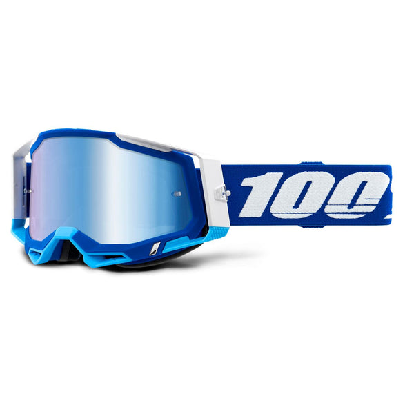 Clean studio photo on a white background of 100%, Racecraft 2.0 Goggle (Mirror Lens), Goggles, SKU 26012903, color options Arbis, Mirror Silver Lens, Mayfair, Mirror Silver Lens, Maho, Silver Flash Lens, Concordia, Mirror Blue Lens, Airblast, Mirror Silver Lens, Blue, Mirror Blue Lens, Fremont, Mirror Blue Lens, Red, Mirror Red Lens and more