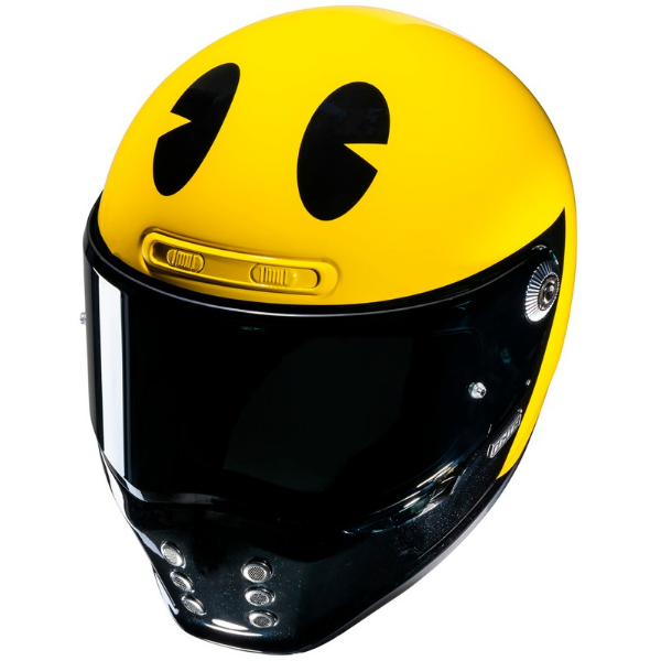 studio product photo of HJC SKU 829120305, sizes SM, MD, LG, XL for motorcycle helmet, street bike, full-face helmet, and powersports use.