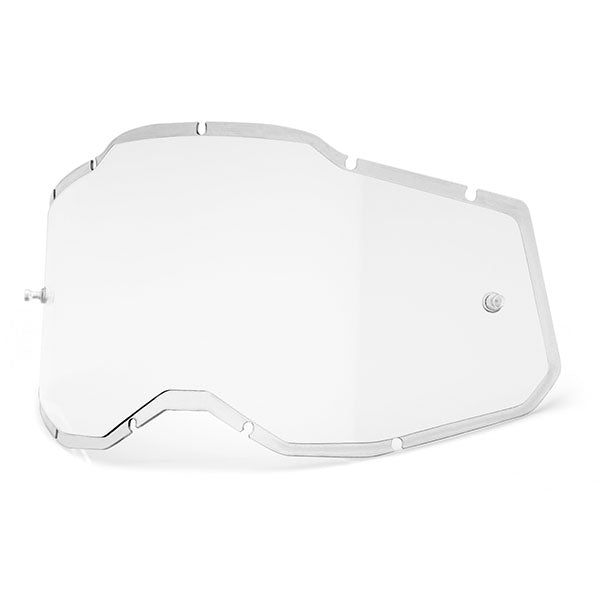 Clean studio photo on a white background of 100%, Replacement Lens (Accuri 2/Racecraft 2/Strata 2), Goggle Lens, SKU 5808200000, sizes Blue, Clear, Injected Clear, Dark Smoke, Mirror Blue, Mirror Gold, Mirror Green, Mirror Pink, Mirror Red, Mirror Red/Blue, Mirror Silver, Mirror True Gold
