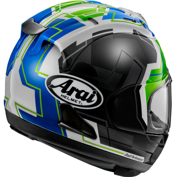 Arai motorcycle helmet product image — nan. Studio angle showing shell shape, venting and visor details. - alternate view