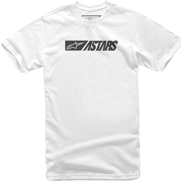 Professional studio photo of Alpinestars Reblaze T-Shirt; showing tee fit, printed graphics, and crew neckline; SKU 303020760; Sizes: M-2XL