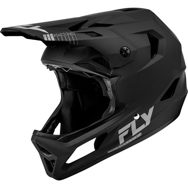 Product image of Fly Racing - Racye Solid Helmet (MTB) SKU:73-3613M | Colors: Blk, Gry | Sizes: SM–XL | Designed for Mountain Bike, BMX and E-Bike riders | Available at BTO Sports
