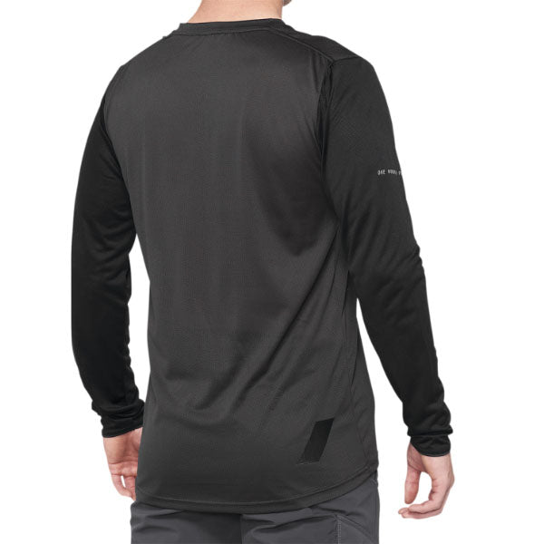 Product photo of 100%, Ridecamp Jersey (MTB), SKU 51200235, color Black/Charcoal, sizes SM, MD, LG, XL, Designed for Mountain Bike, BMX and E-Bike riders