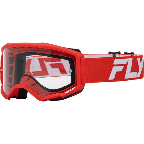 Product image of BTO Sports 0021 Fly Racing mx24 sp focus clear lens goggle 37 51156 motocross goggles showing frame design, lens style, and colorway